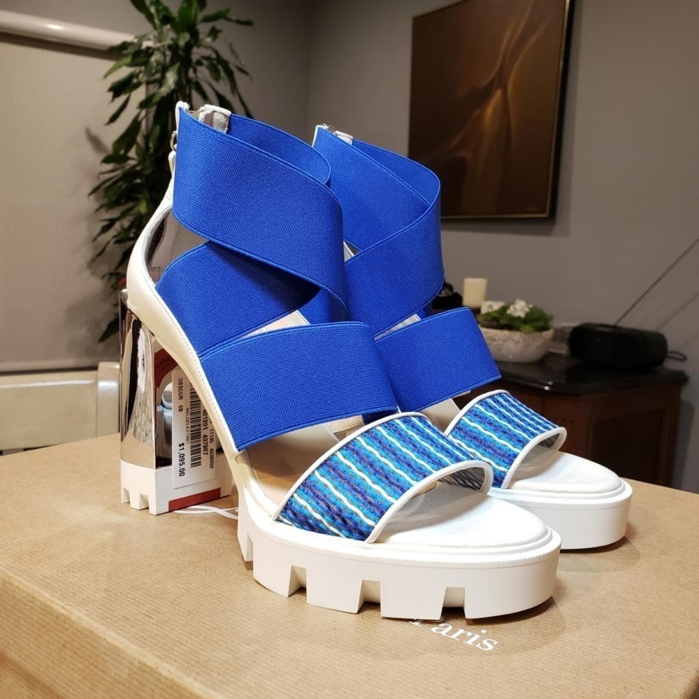 NEW Christian Louboutin Patrouiagoma 100 platform sandals size 36 - Picture 2 of 16